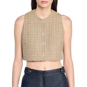 Javier Tweed Crop Top